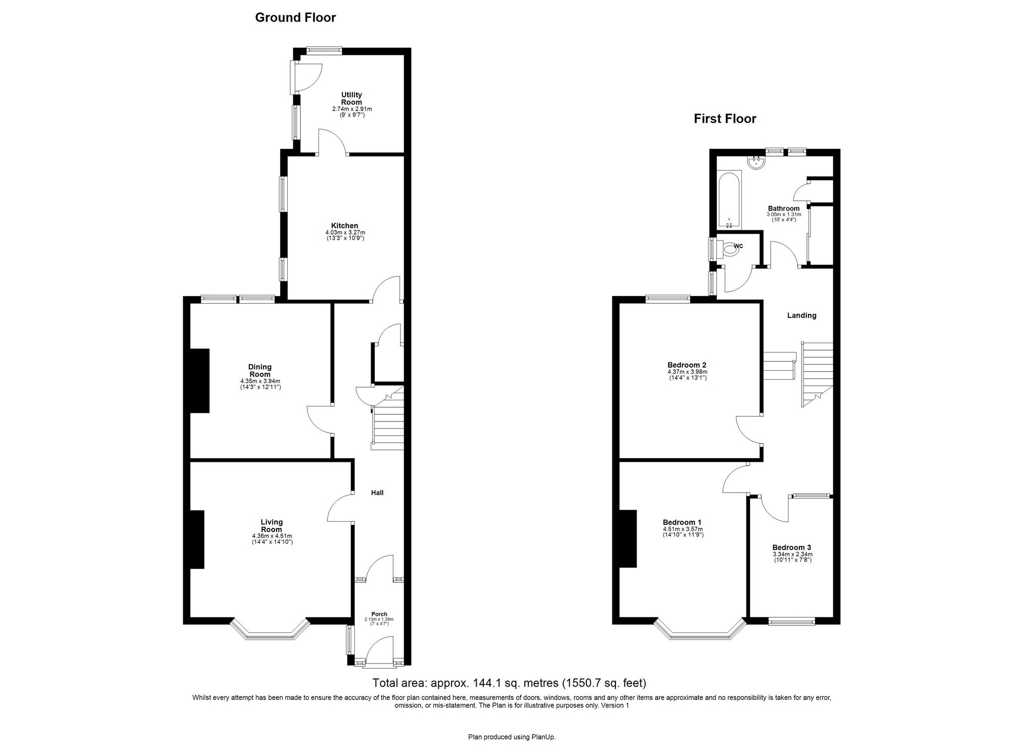 Floorplan for Sefton Avenue, Heaton, NE6