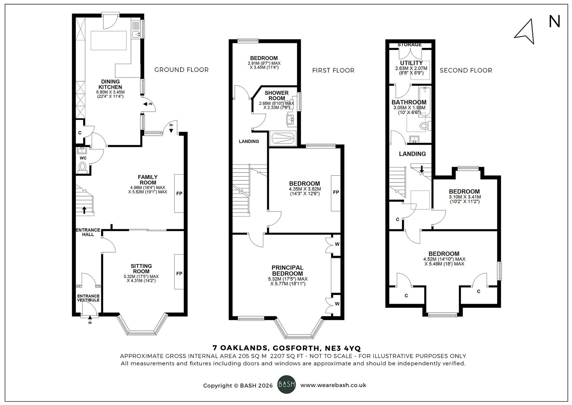 Floorplan for Oaklands, Gosforth, NE3