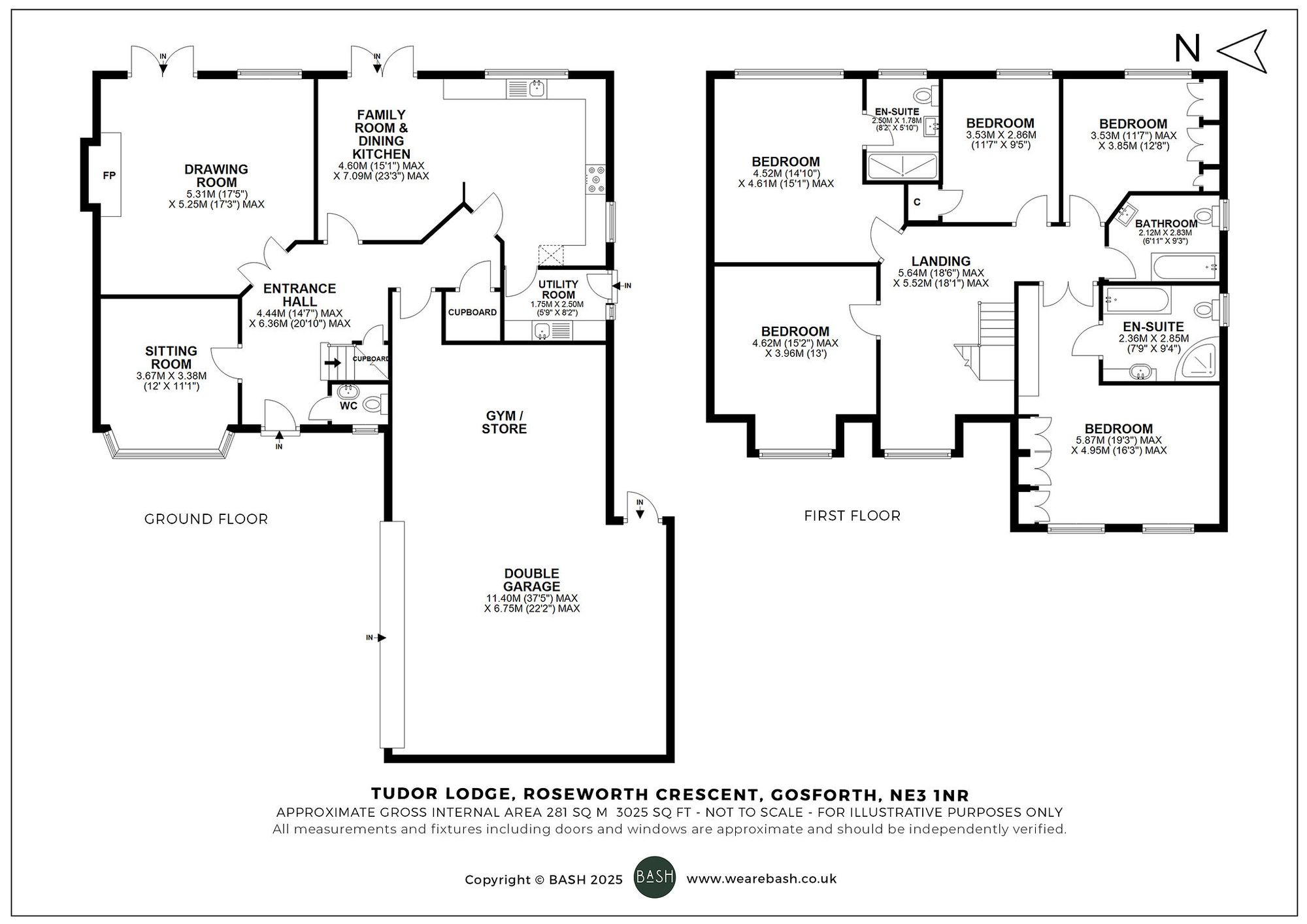 Floorplan for Roseworth Crescent, Gosforth, NE3