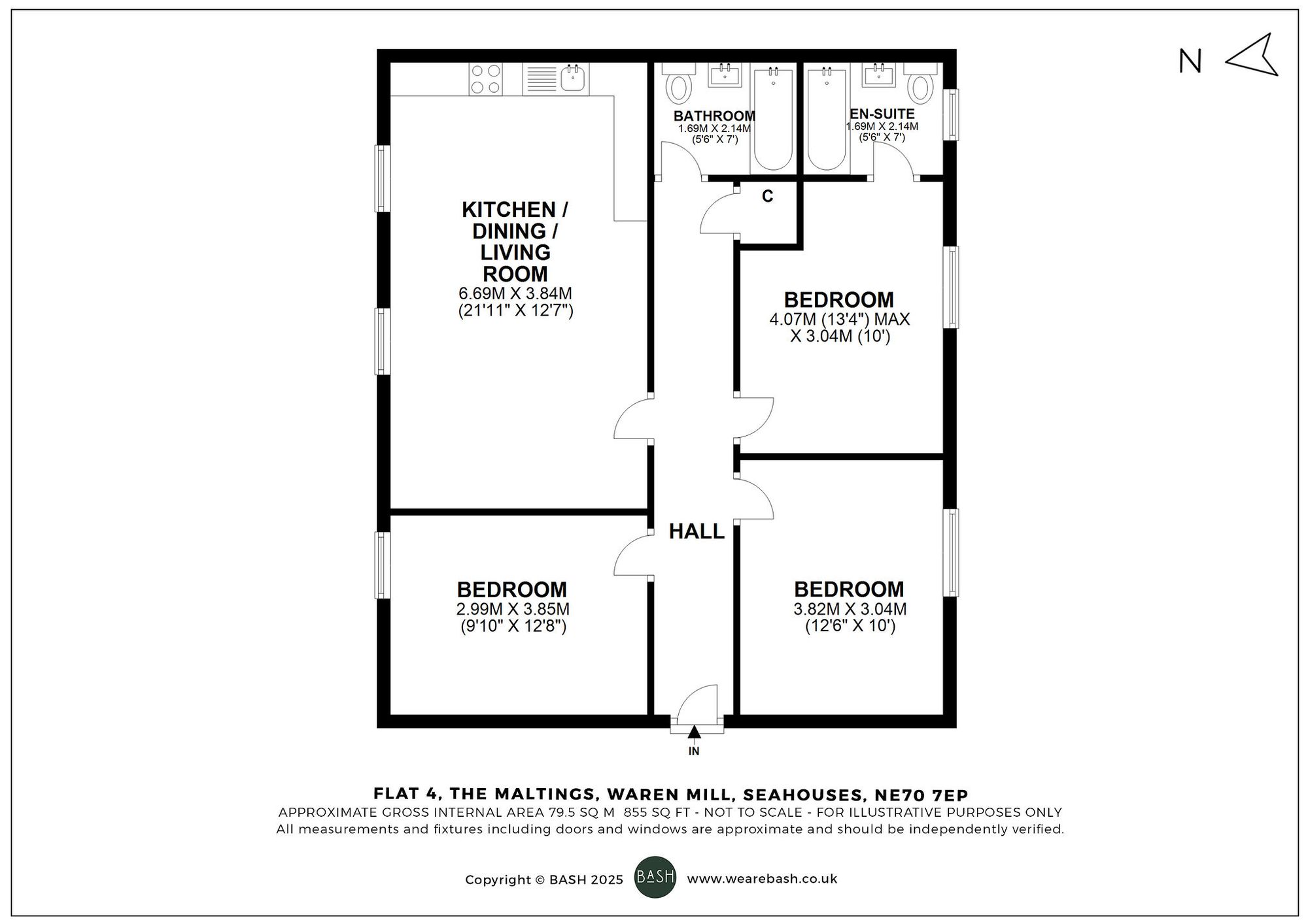Floorplan for The Maltings, Waren Mill, NE70