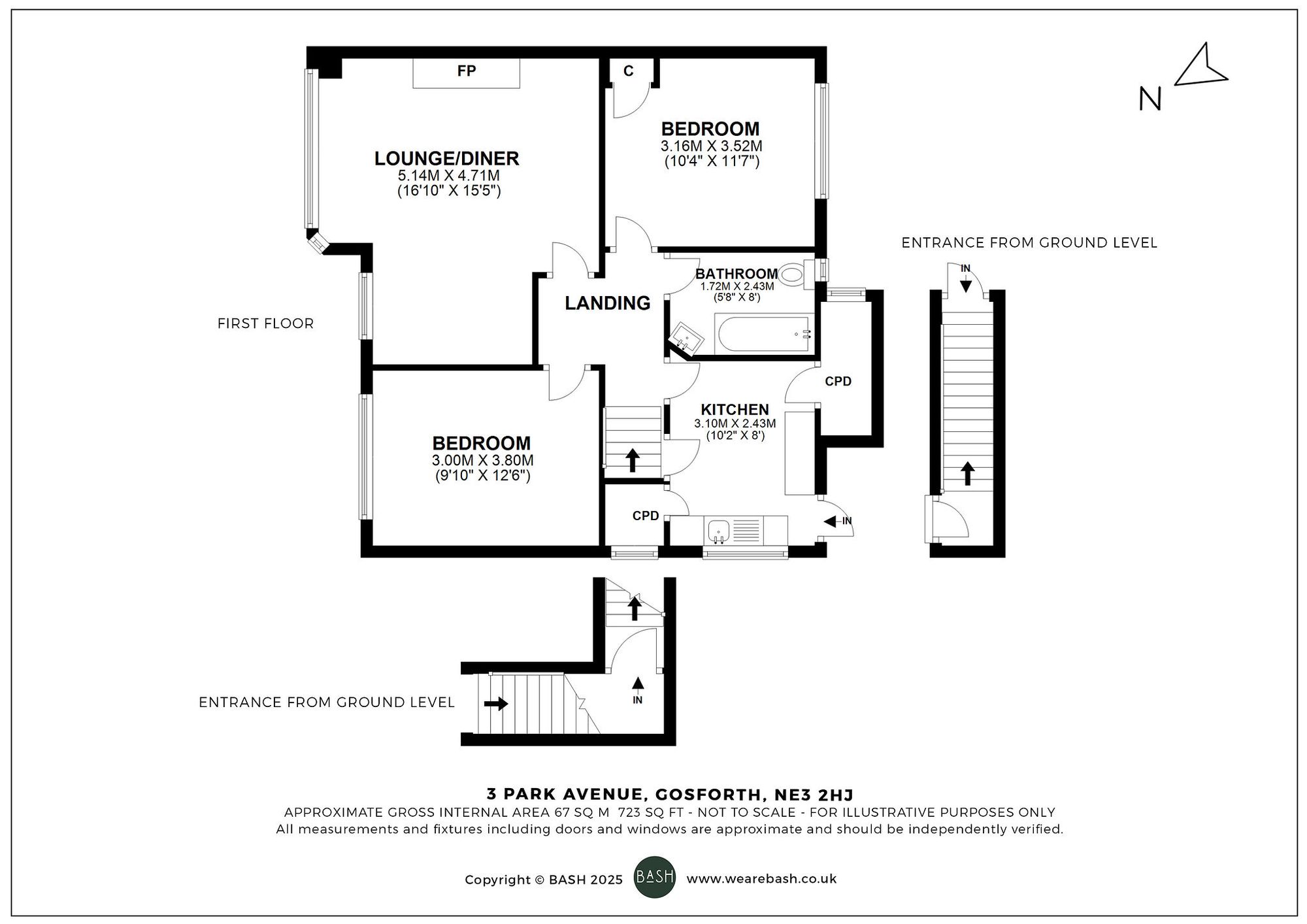 Floorplan for Park Avenue, Gosforth, NE3