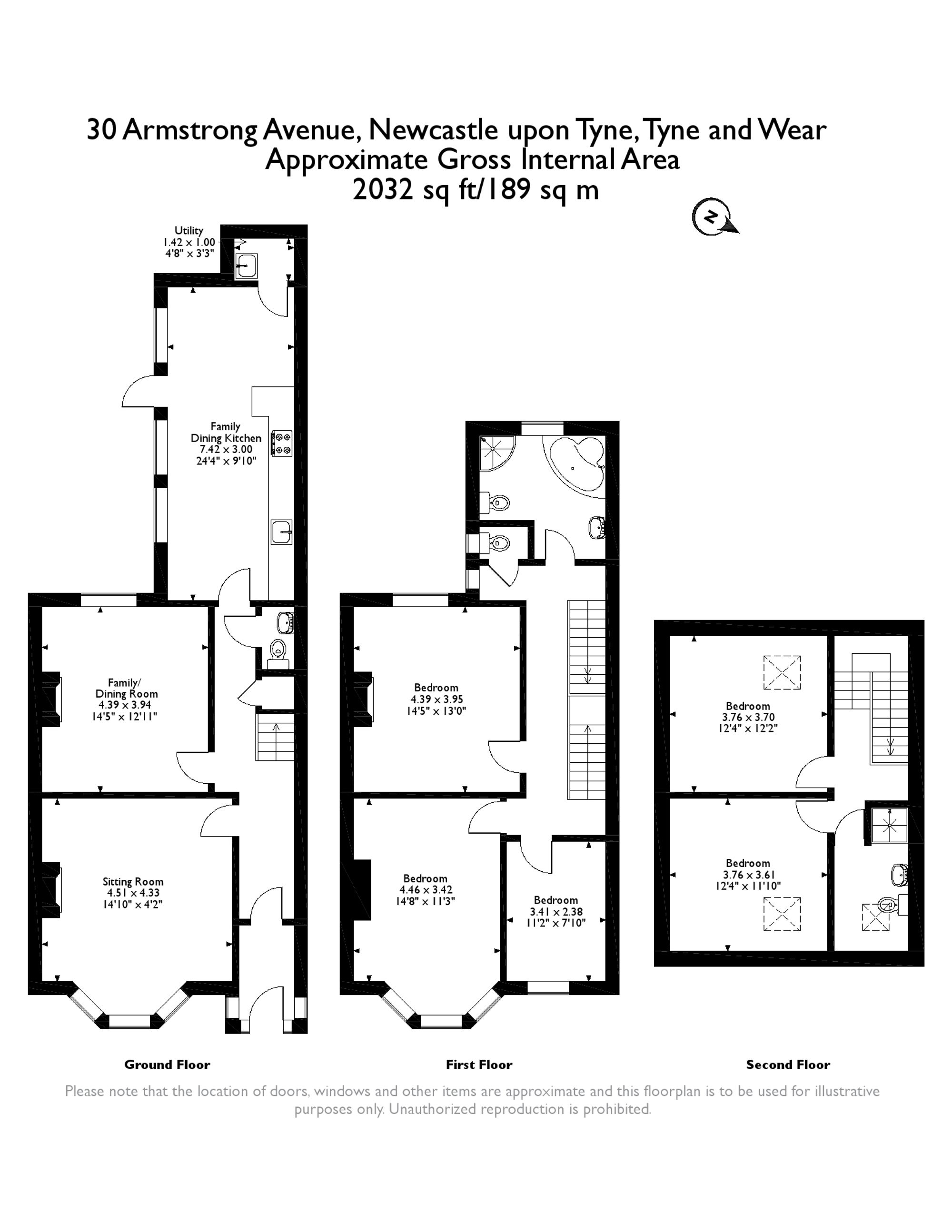 Floorplan for Armstrong Avenue, Heaton, NE6