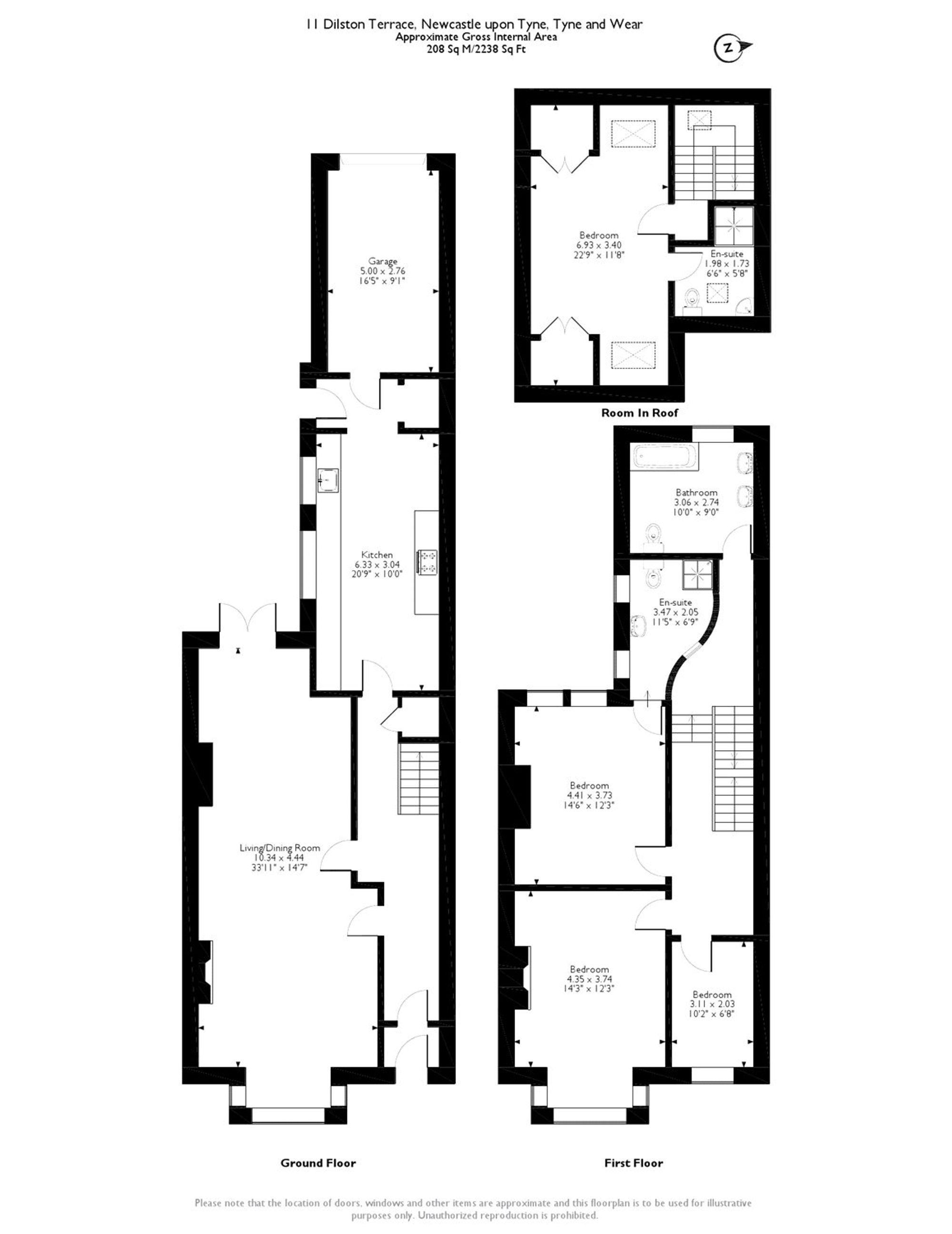 Floorplan for Dilston Terrace, Gosforth, NE3
