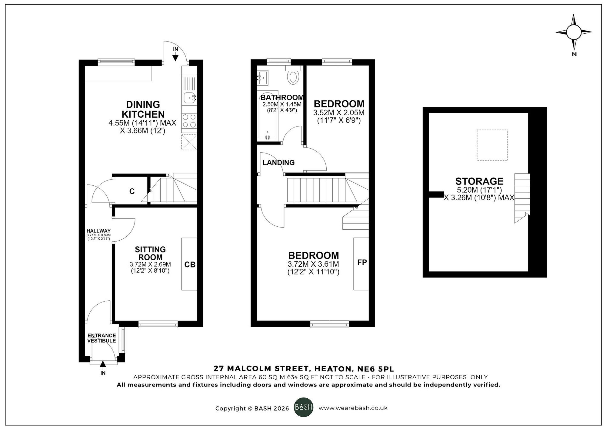Floorplan for Malcolm Street, Heaton, NE6