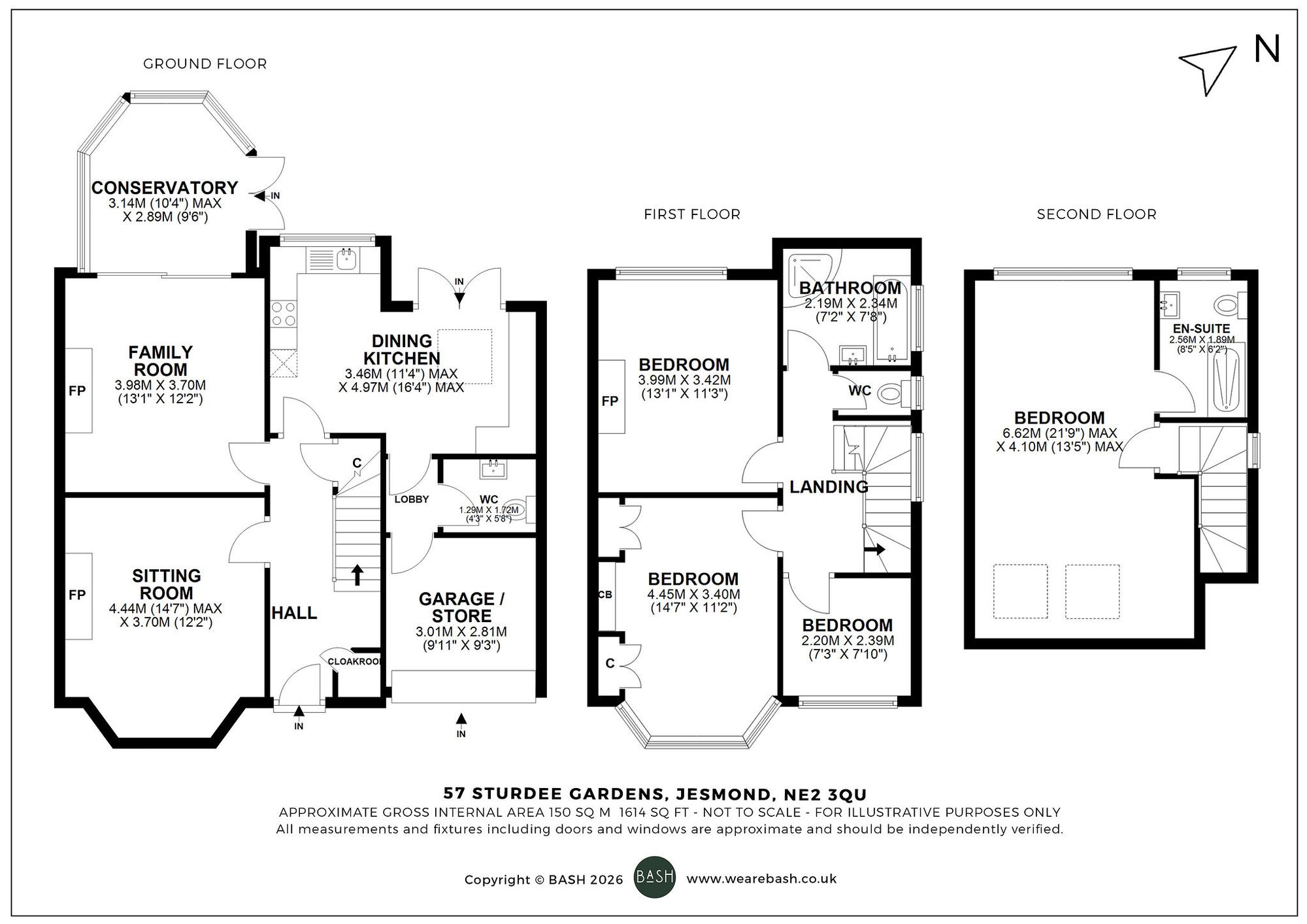 Floorplan for Sturdee Gardens, Jesmond, NE2