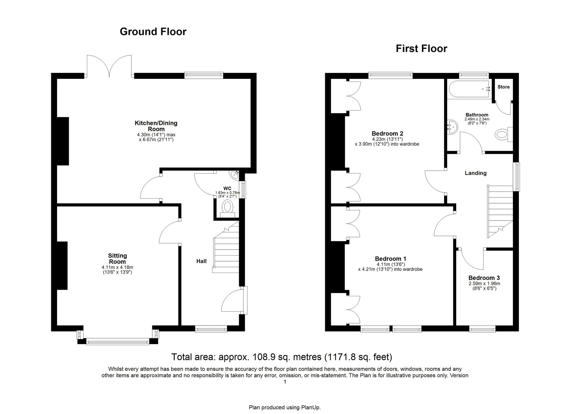 Floorplan for Elmfield Gardens, Gosforth, NE3