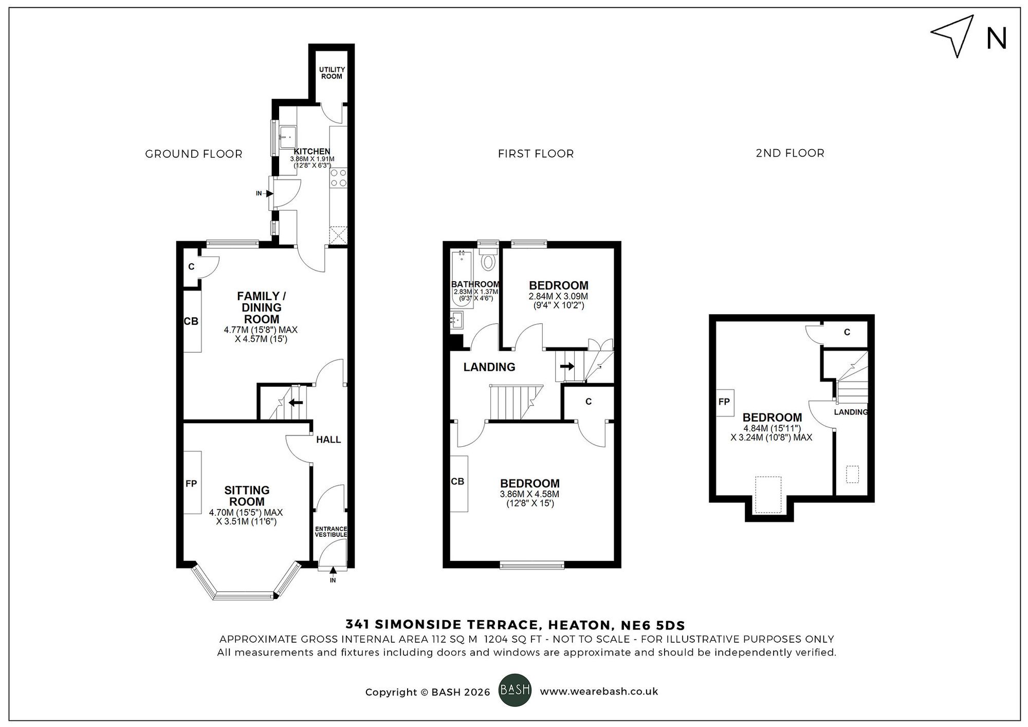 Floorplan for Simonside Terrace, Heaton, NE6