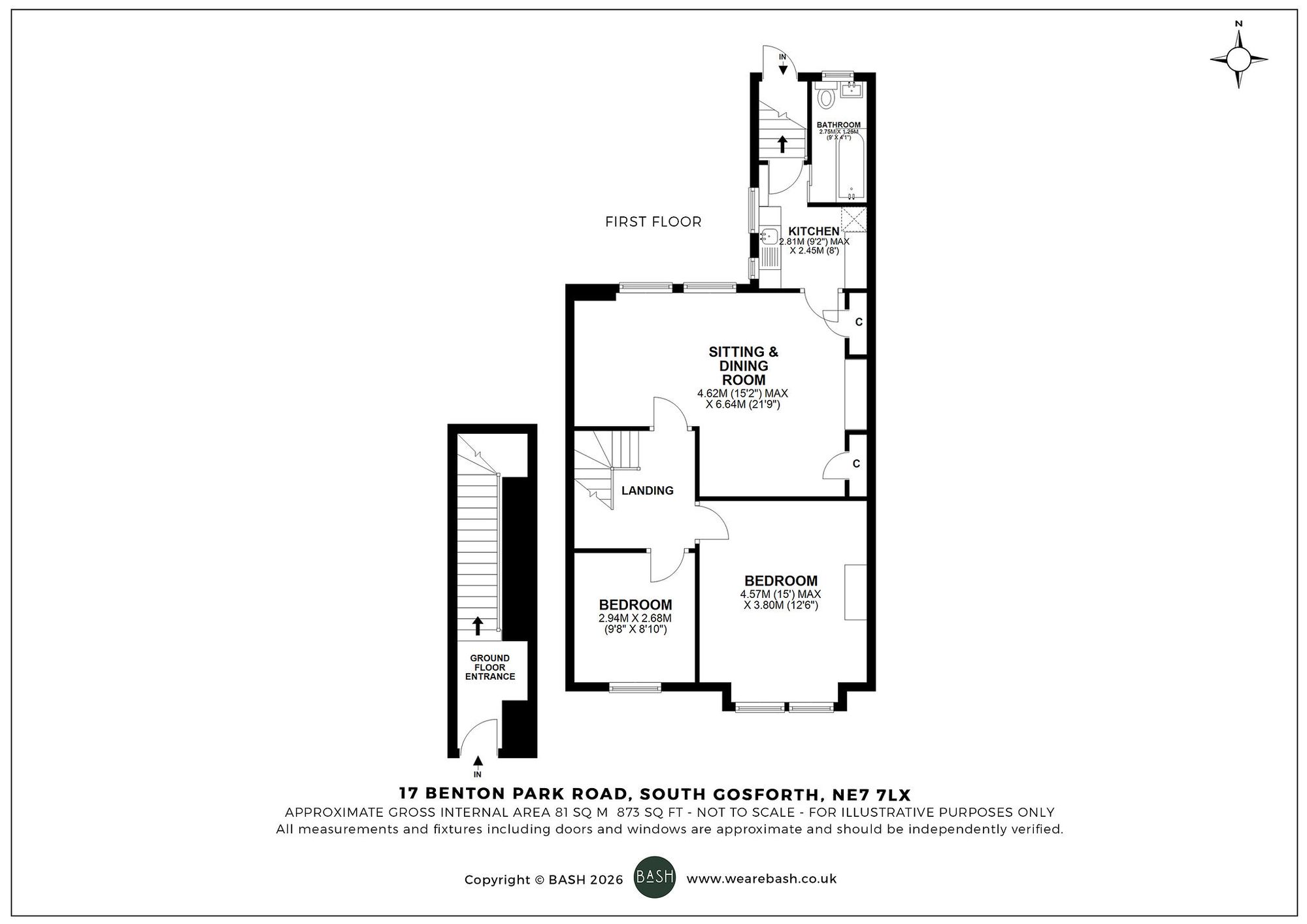 Floorplan for Benton Park Road, South Gosforth, NE7