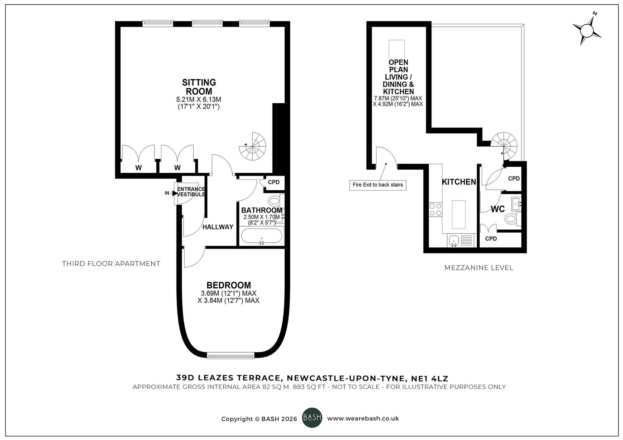 Floorplan for Leazes Terrace, Newcastle Upon Tyne, NE1