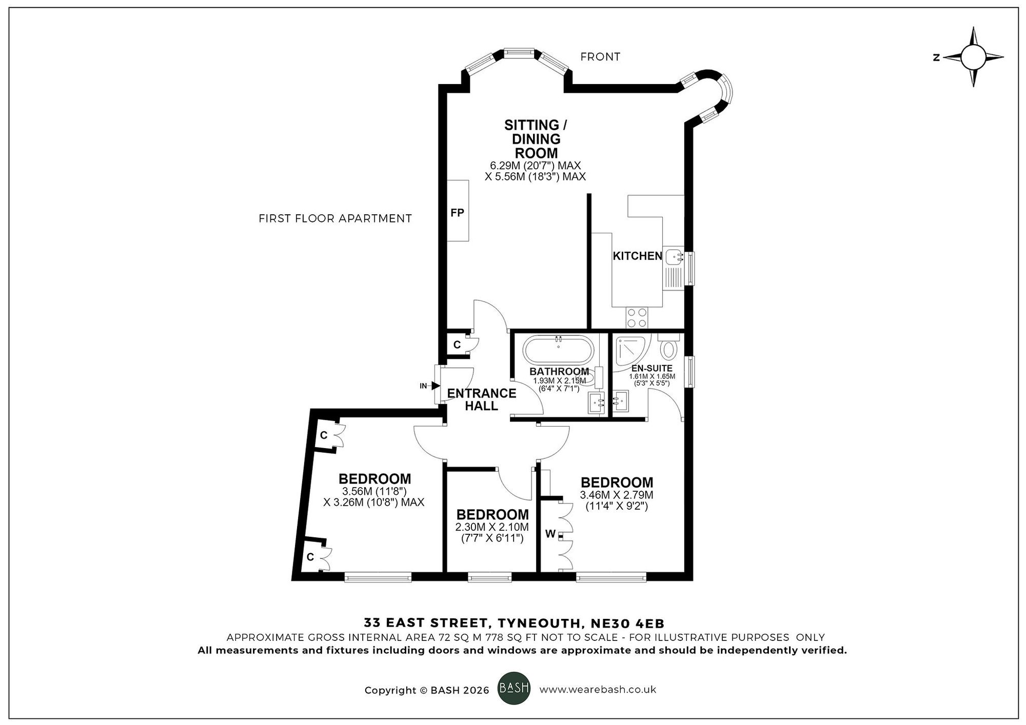 Floorplan for King Edwards House, East Street, NE30