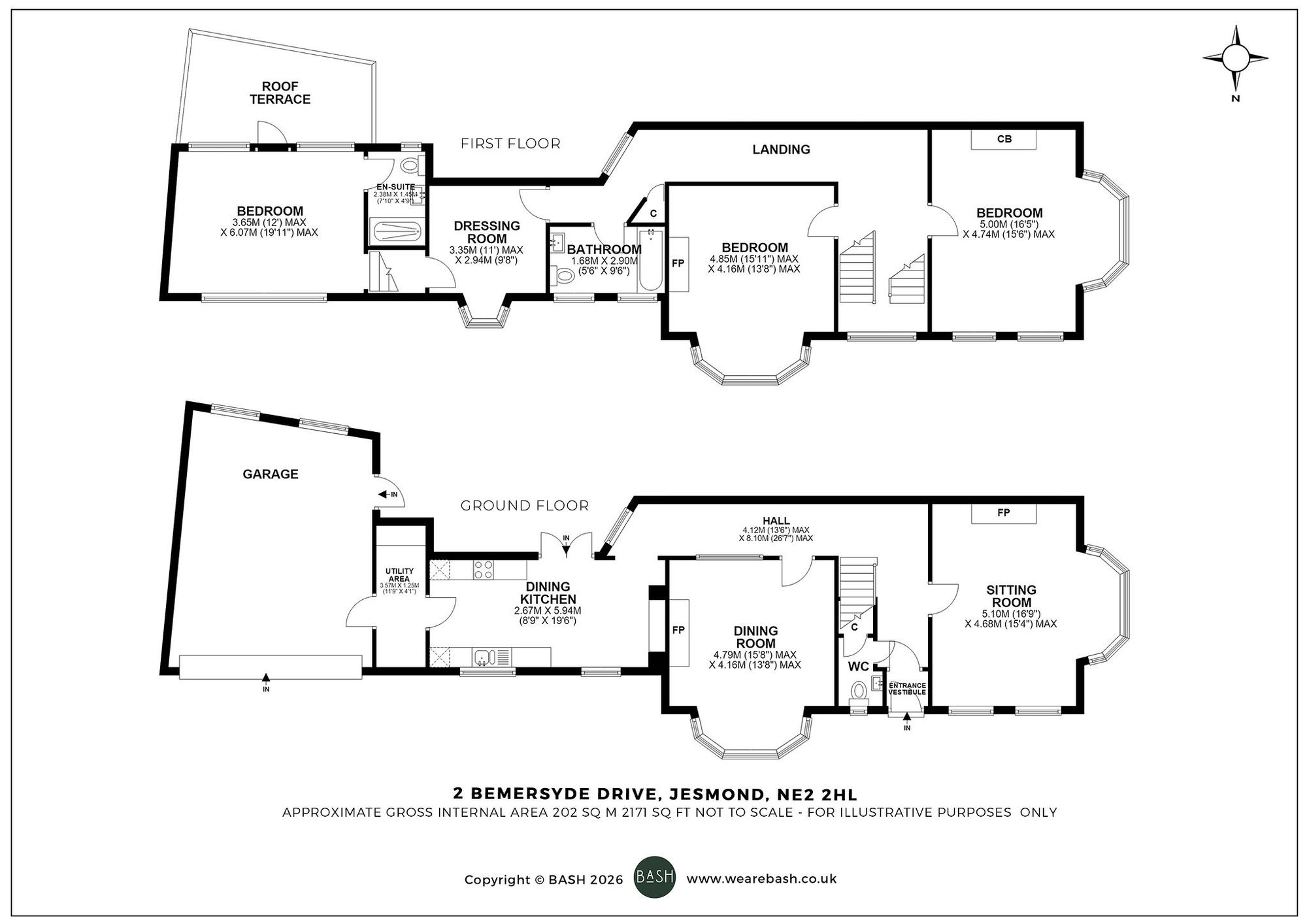 Floorplan for Bemersyde Drive, Jesmond, NE2