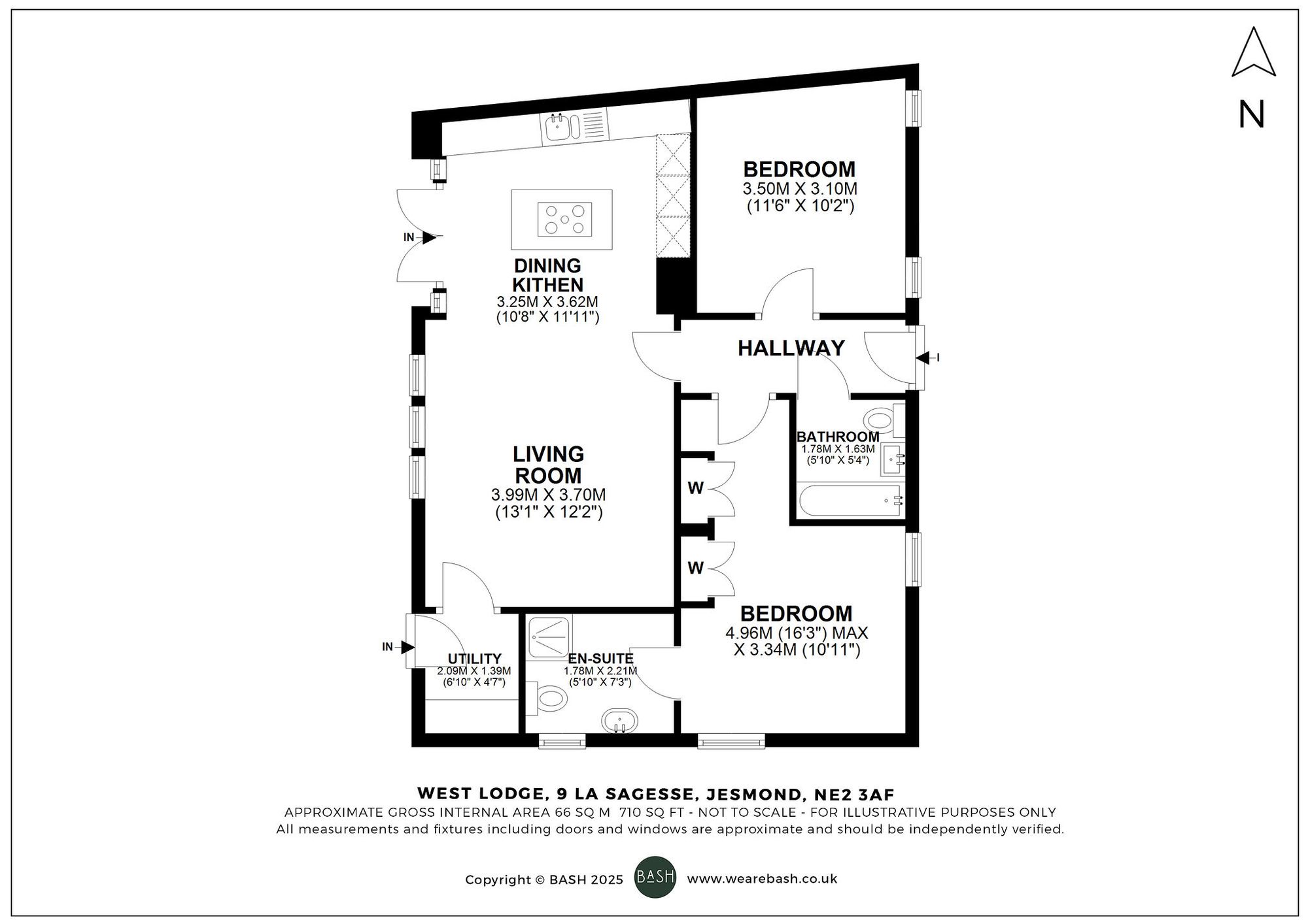 Floorplan for 9 La Sagesse, Newcastle Upon Tyne, NE2