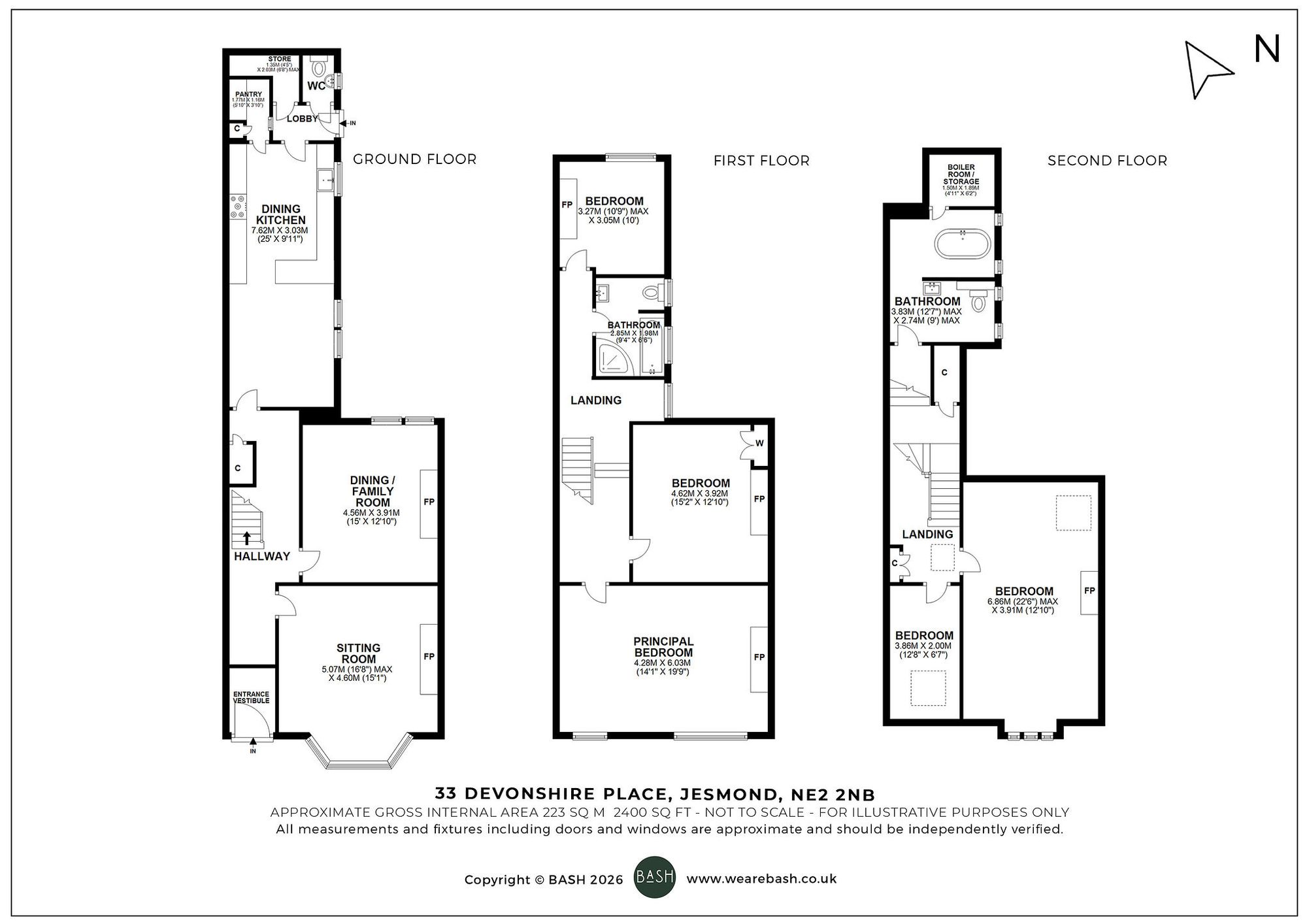 Floorplan for Devonshire Place, Jesmond, NE2
