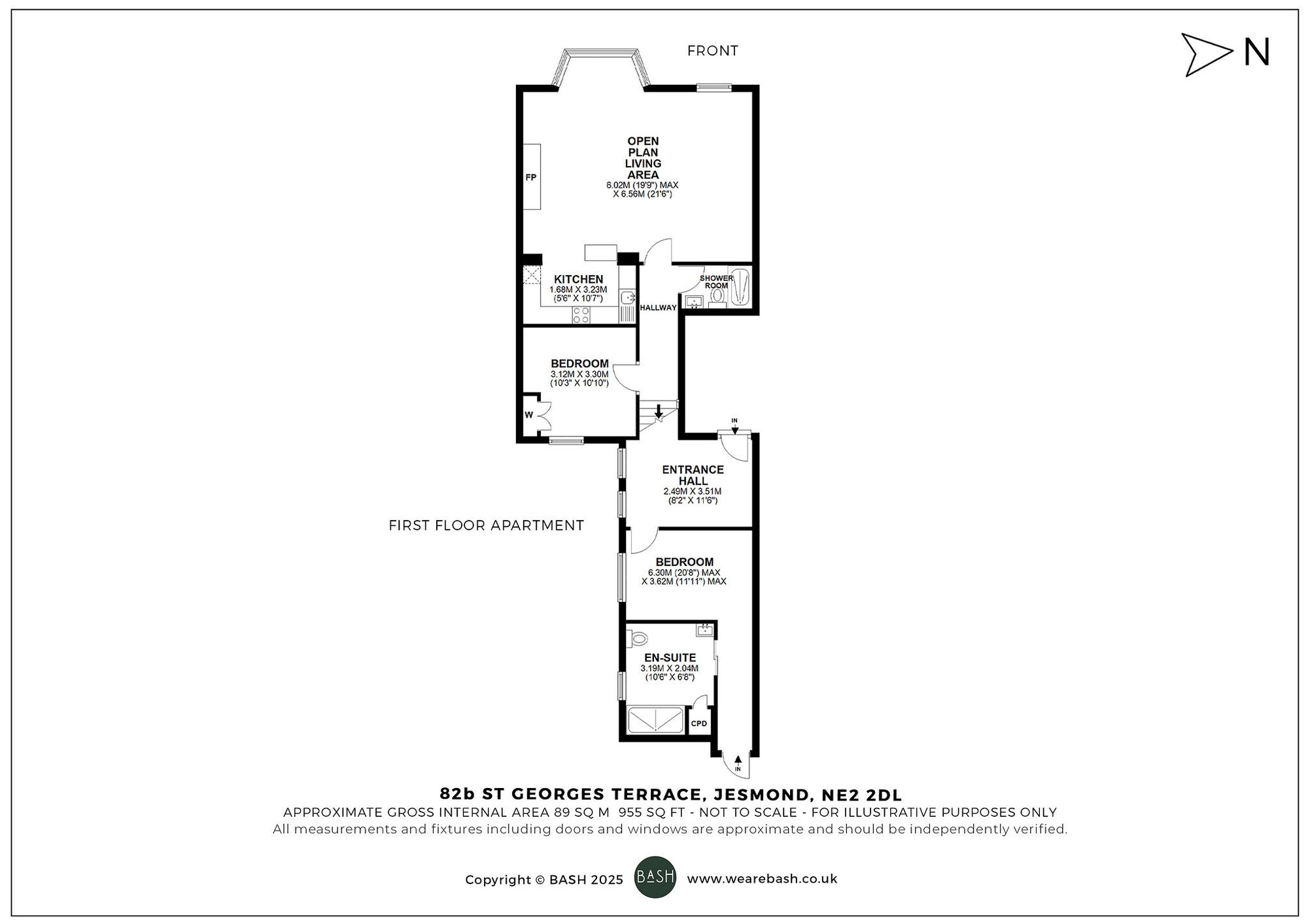 Floorplan for St. Georges Terrace, Jesmond, NE2