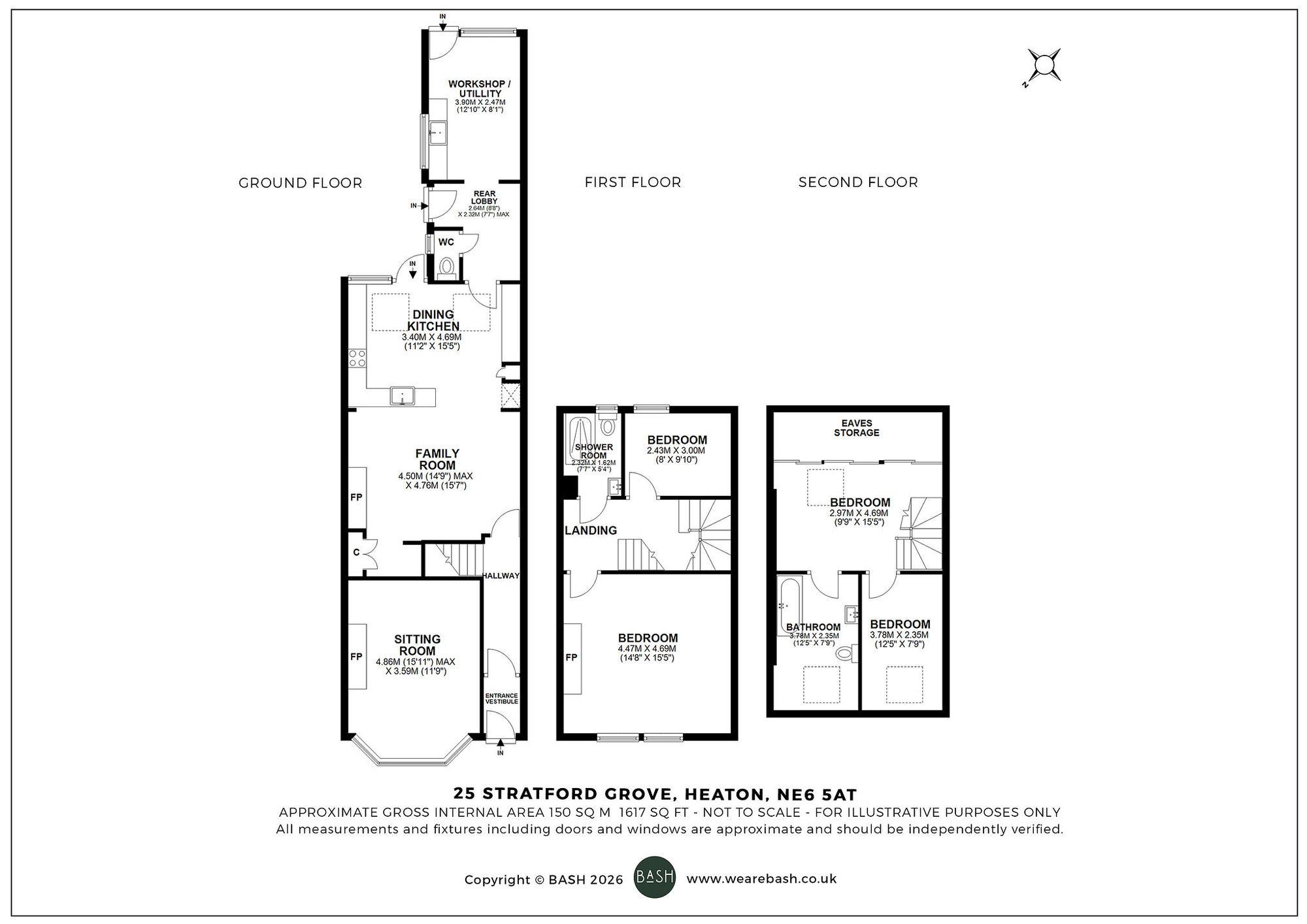 Floorplan for Stratford Grove, Heaton, NE6