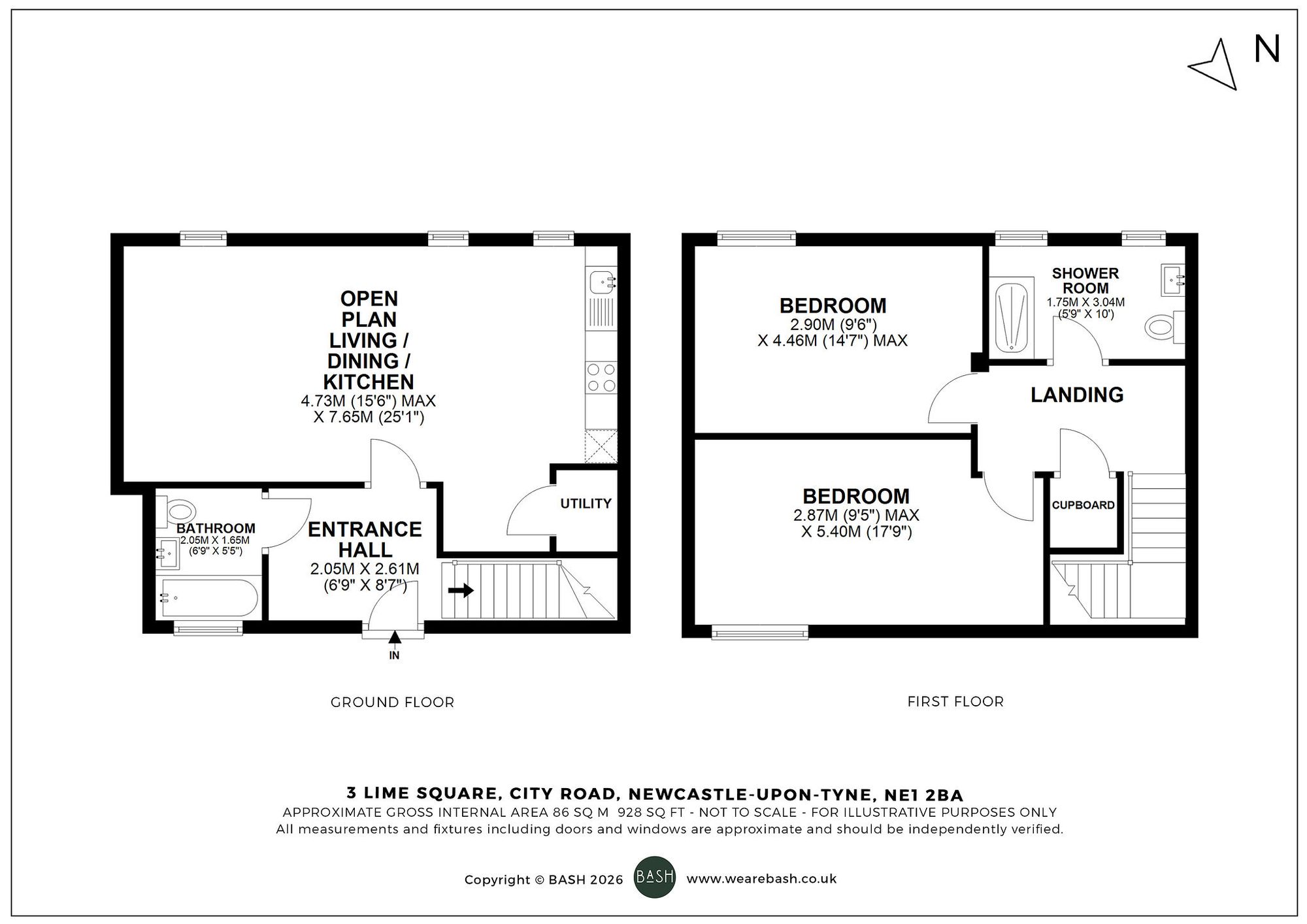 Floorplan for Lime Square, Newcastle City Centre, NE1