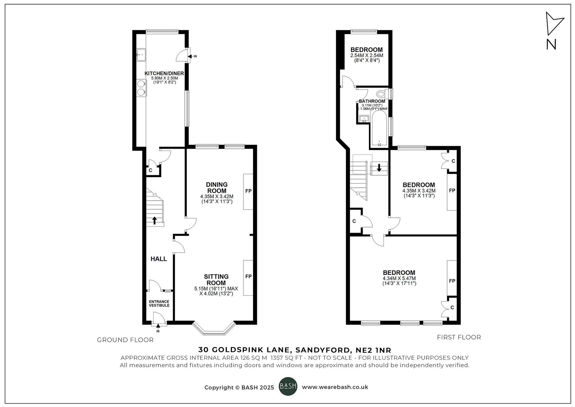 Floorplan for Goldspink Lane, Sandyford, NE2