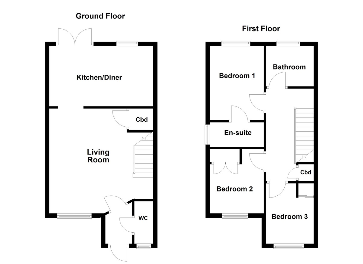 Floorplan for Two Gates, Tamworth