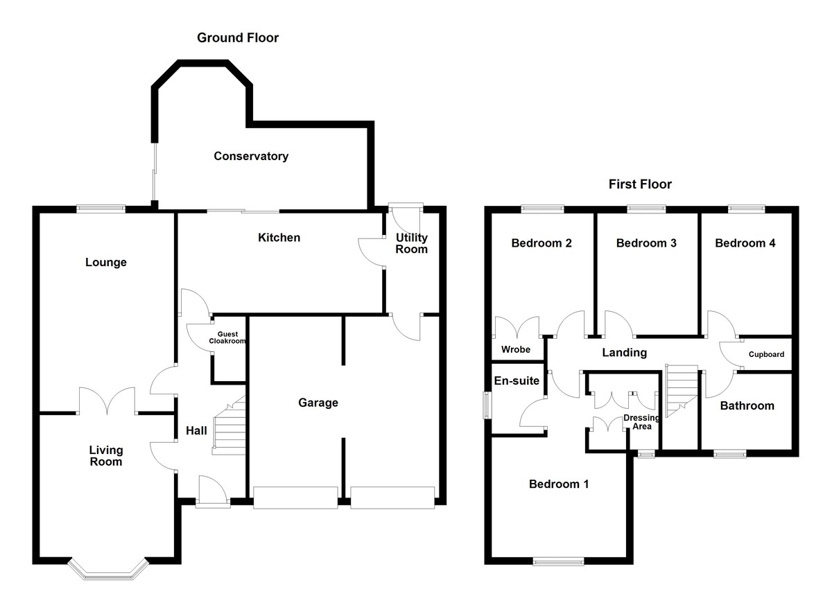 Floorplan for Brancaster Close, Amington