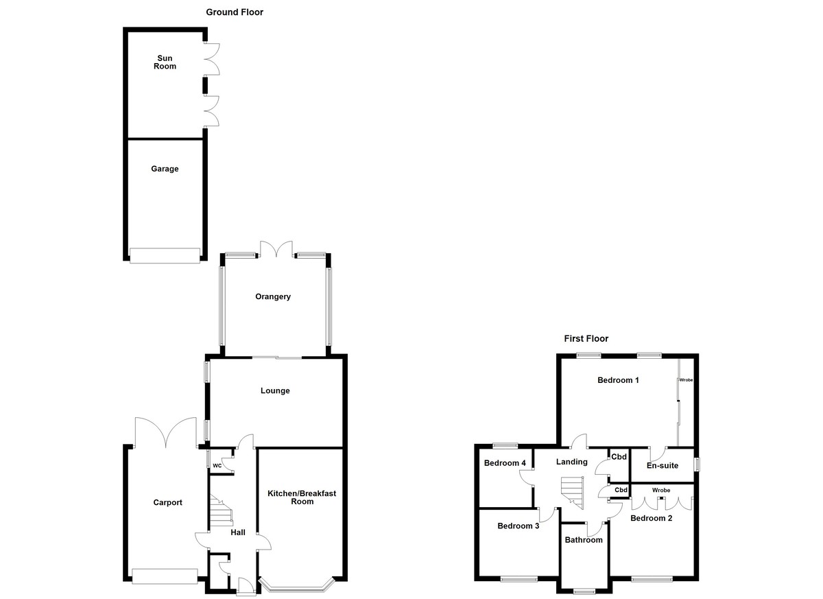 Floorplan for Field Close, Kettlebrook