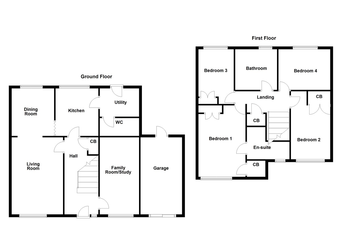 Floorplan for Durham Close, Tamworth