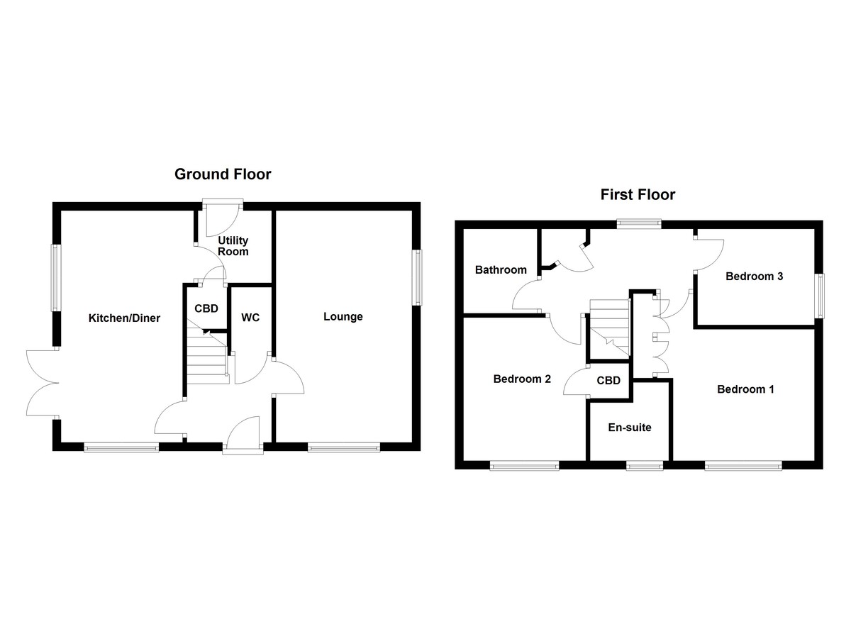 Floorplan for Gardiner Close, Tamworth