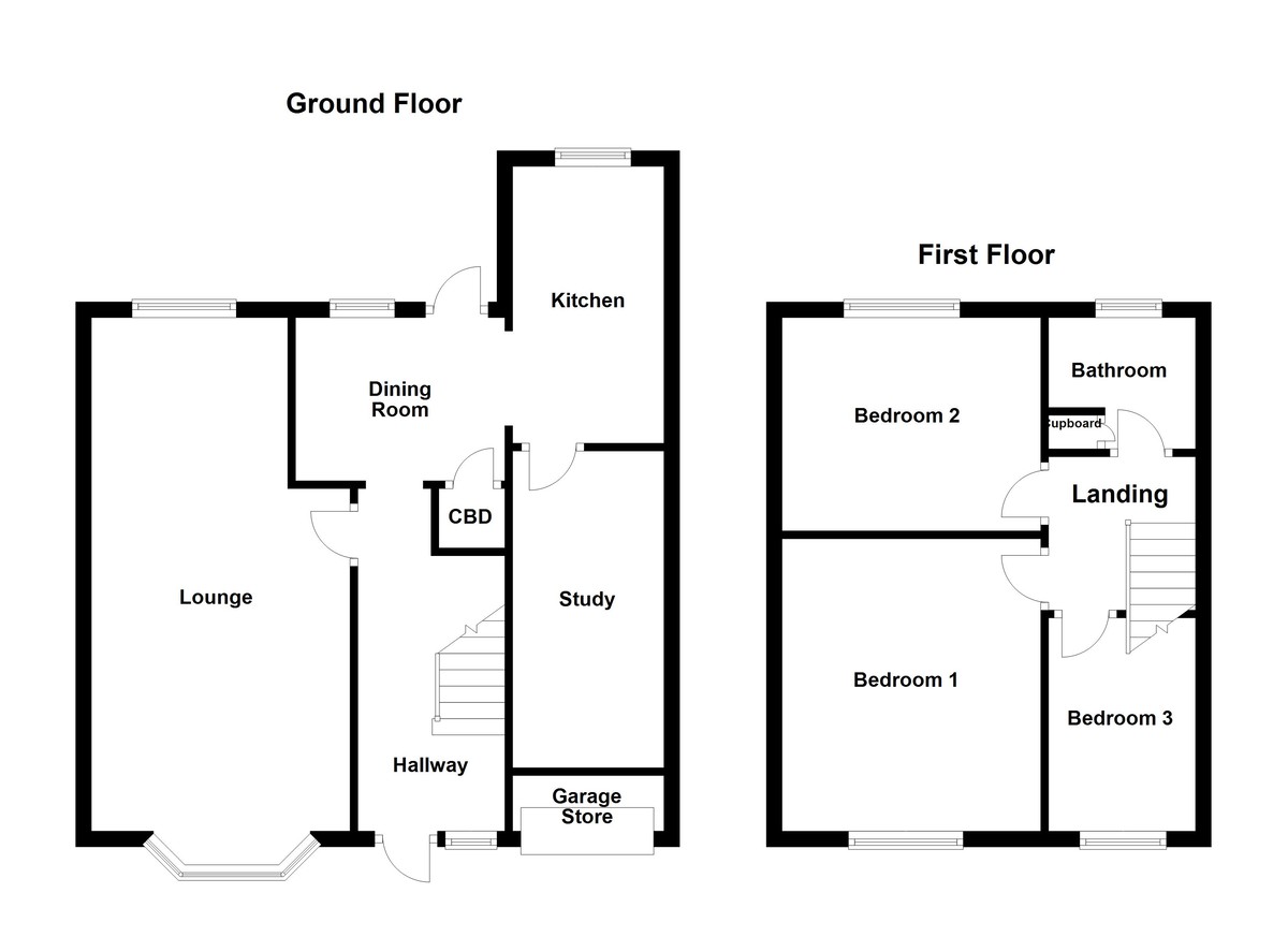 Floorplan for Kennedy Close, Tamworth