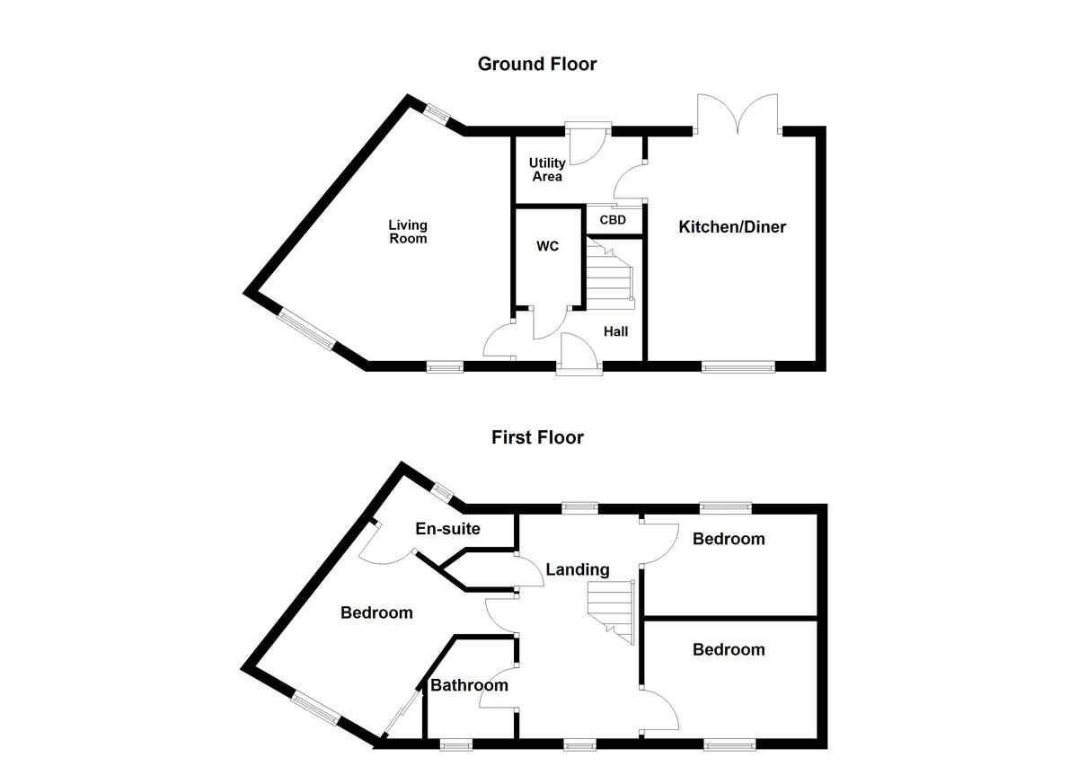 Floorplan for Croft Close, Two Gates