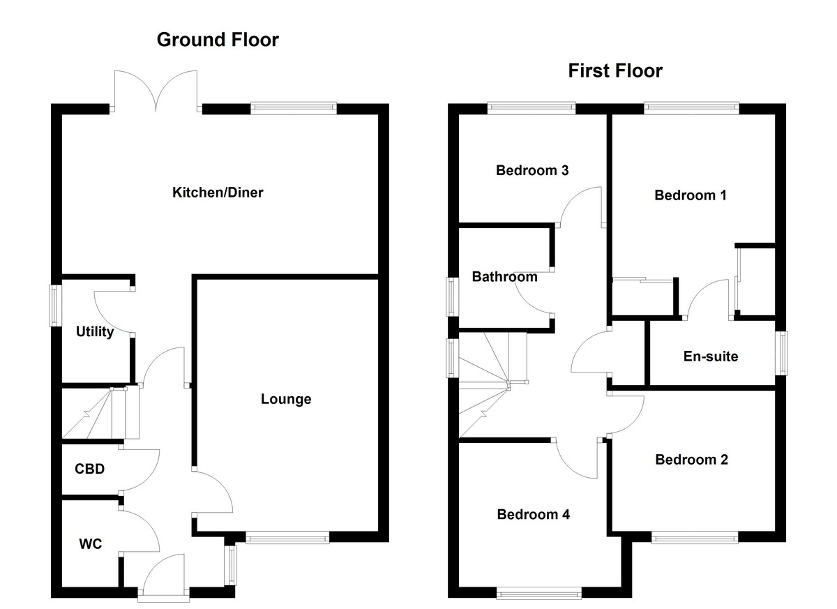 Floorplan for Dashwood Close, Tamworth