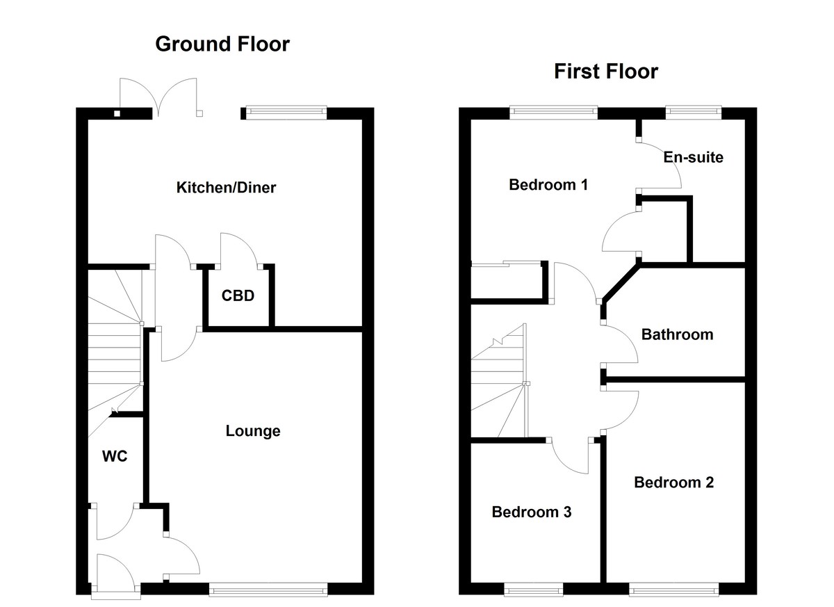Floorplan for Meadow Way, Barley Fields