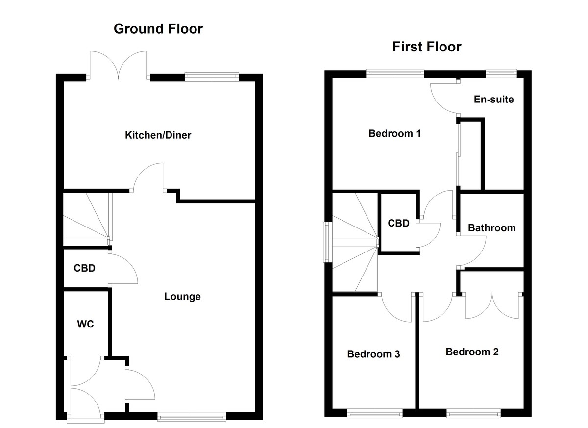 Floorplan for Essington Close, Amington