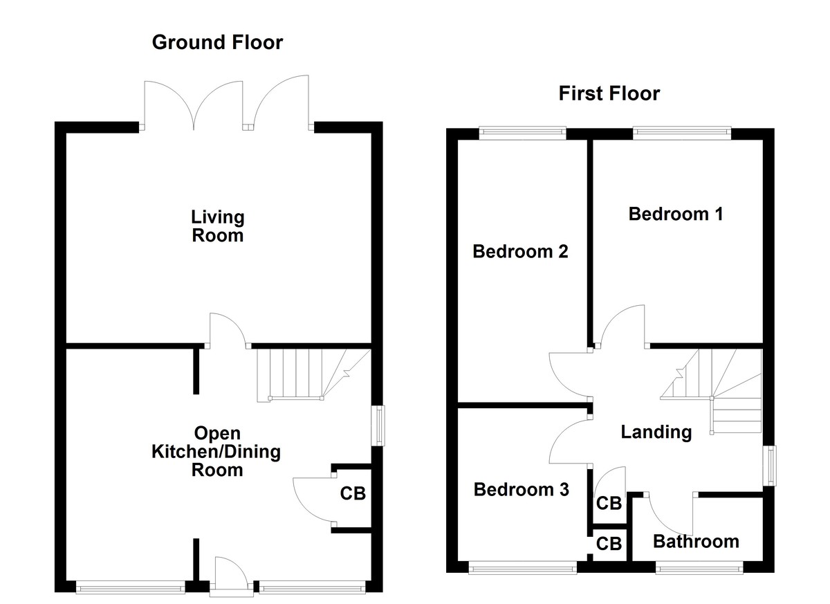Floorplan for Kettlebrook, Tamworth, Staffordshire