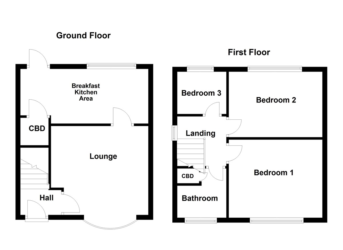 Floorplan for Surrey Drive, Fazeley
