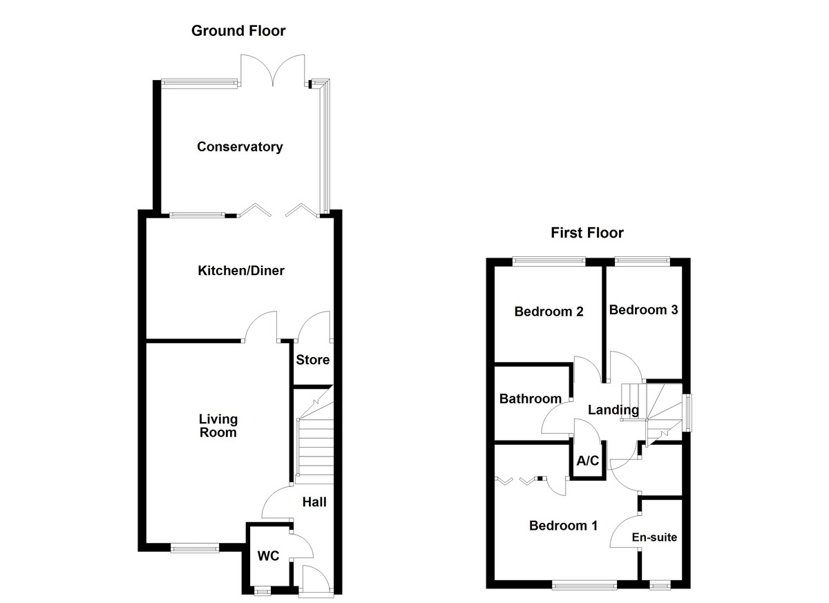 Floorplan for Peel Drive, Wilnecote