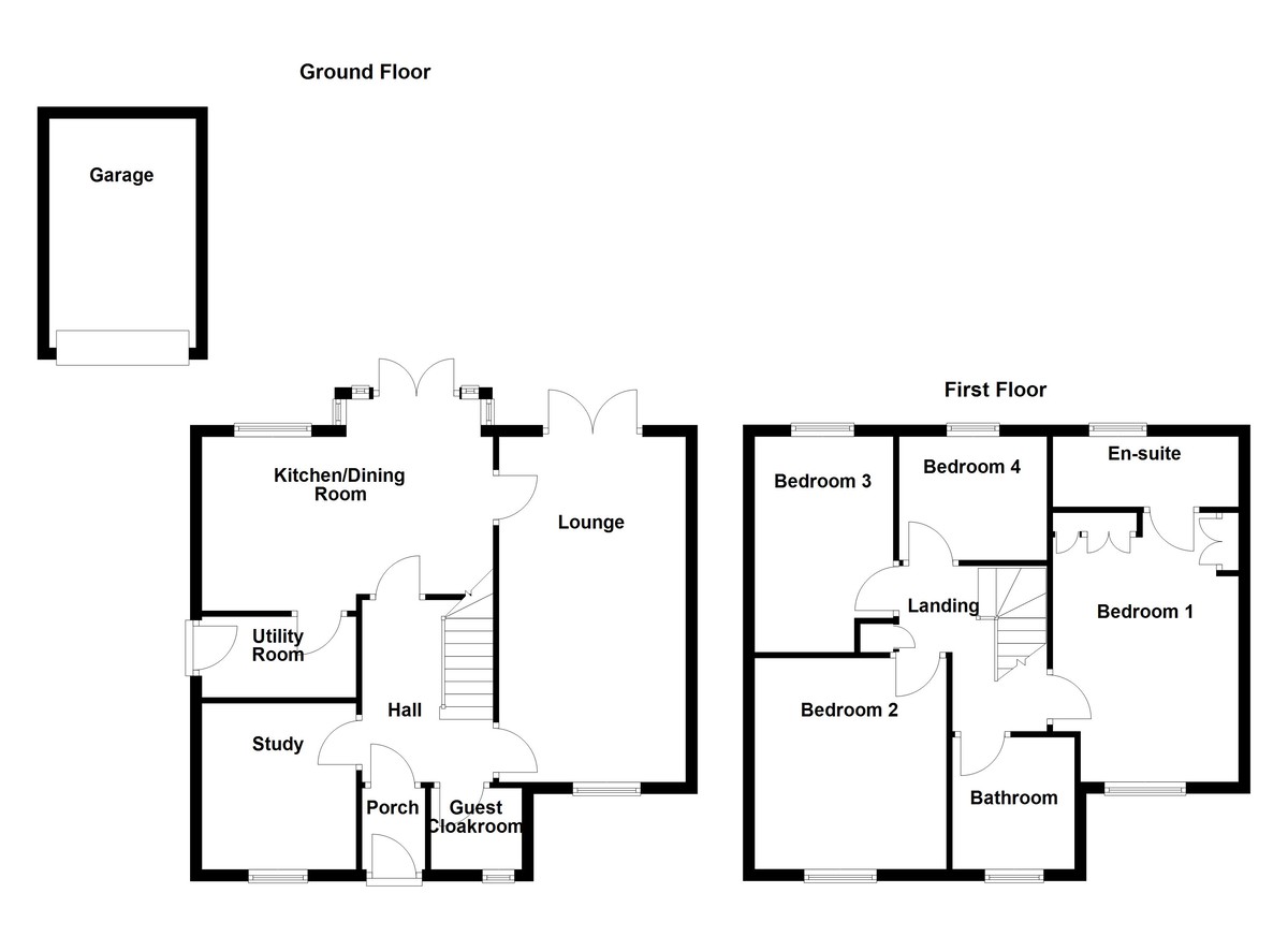 Floorplan for Croft Close, Two Gates, Tamworth