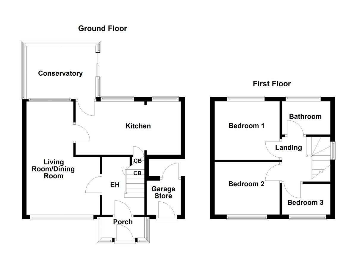 Floorplan for Hayworth Close, Tamworth