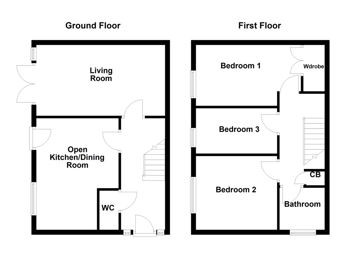 Floorplan for Calder, Wilnecote