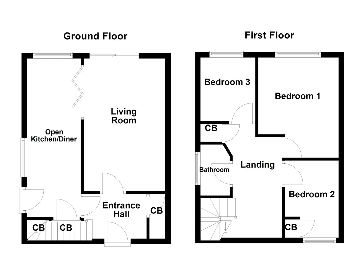 Floorplan for Two Gates, Tamworth
