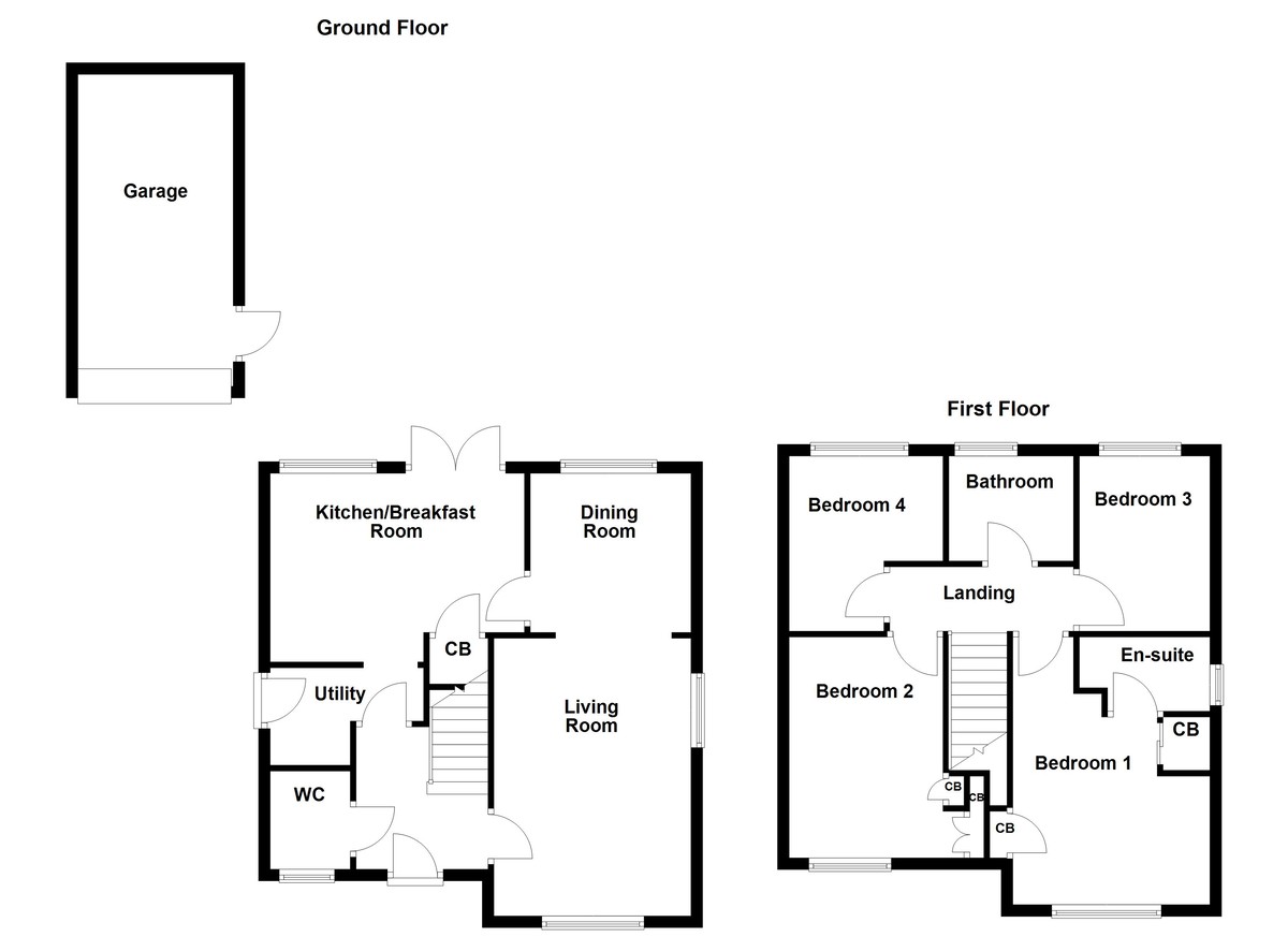 Floorplan for Two Gates, Tamworth