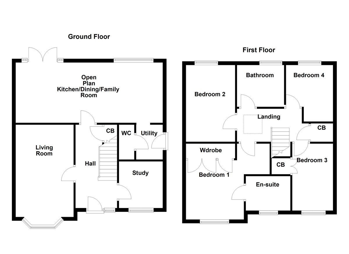 Floorplan for Meadow Way, Tamworth