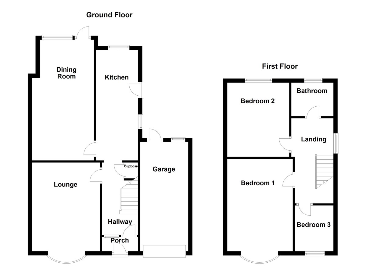 Floorplan for Kettlebrook, Tamworth, Staffordshire