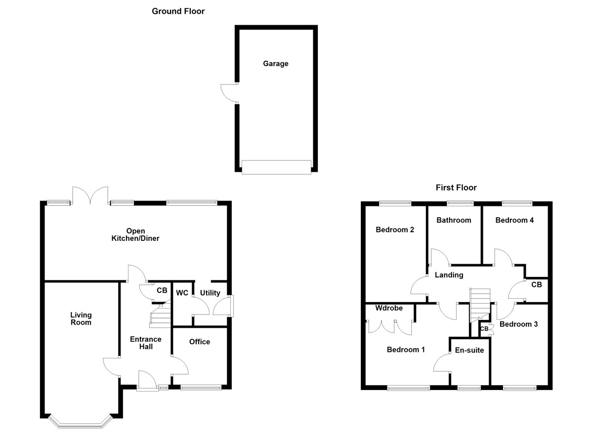 Floorplan for Narcissus Close, Tamworth
