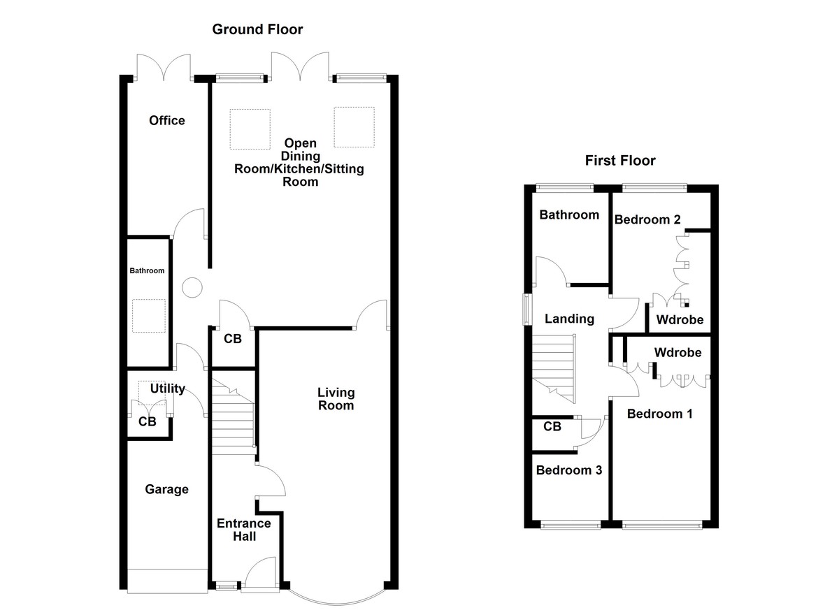 Floorplan for Windsor Close, Tamworth