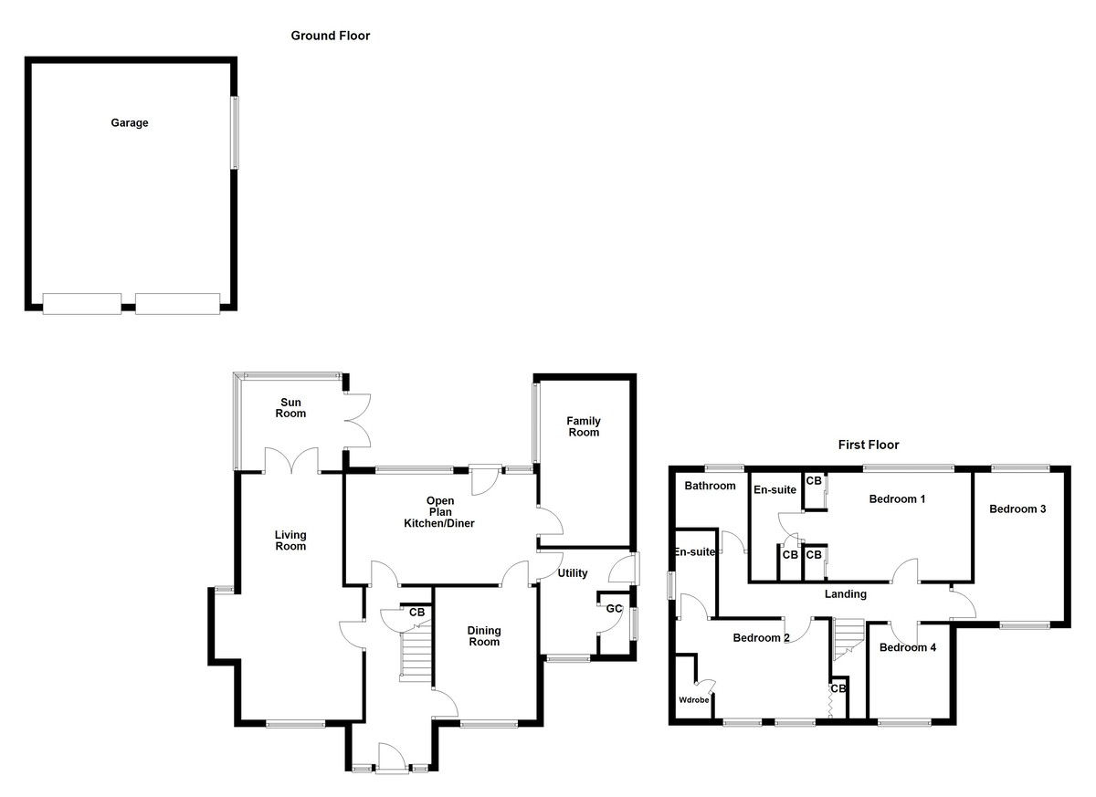 Floorplan for Fazeley, Tamworth, Staffordshire