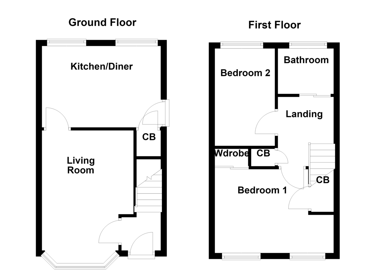 Floorplan for Exeter Drive, Tamworth