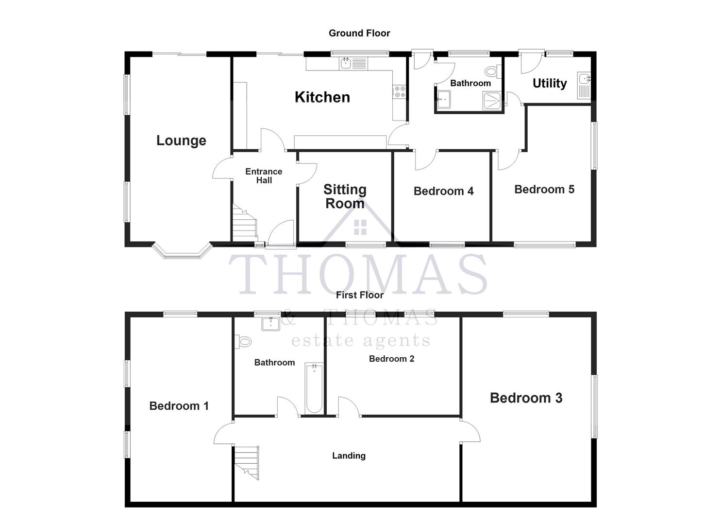 Floorplan for Greenfield Road, Twyn, Ammanford