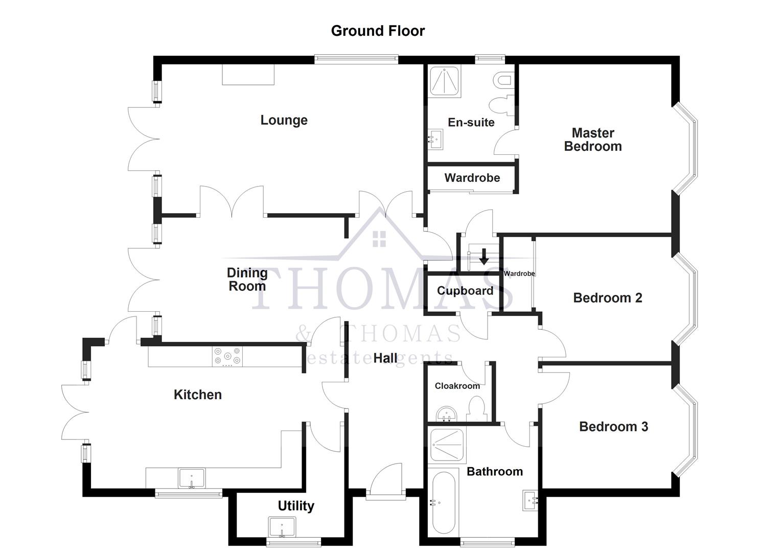 Floorplan for Woodlands Lane, Ammanford