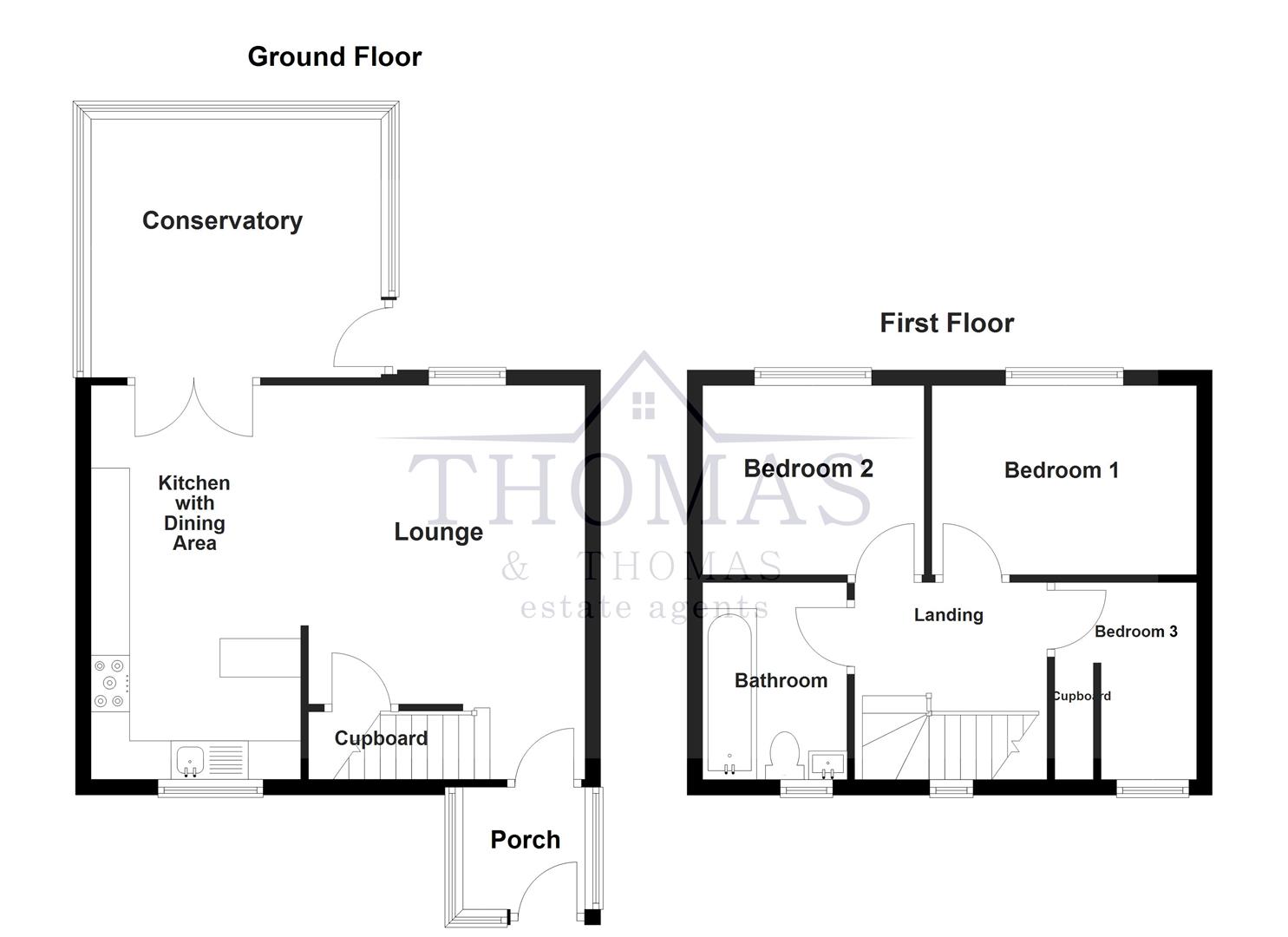 Floorplan for Fforest Fach, Tycroes, Ammanford