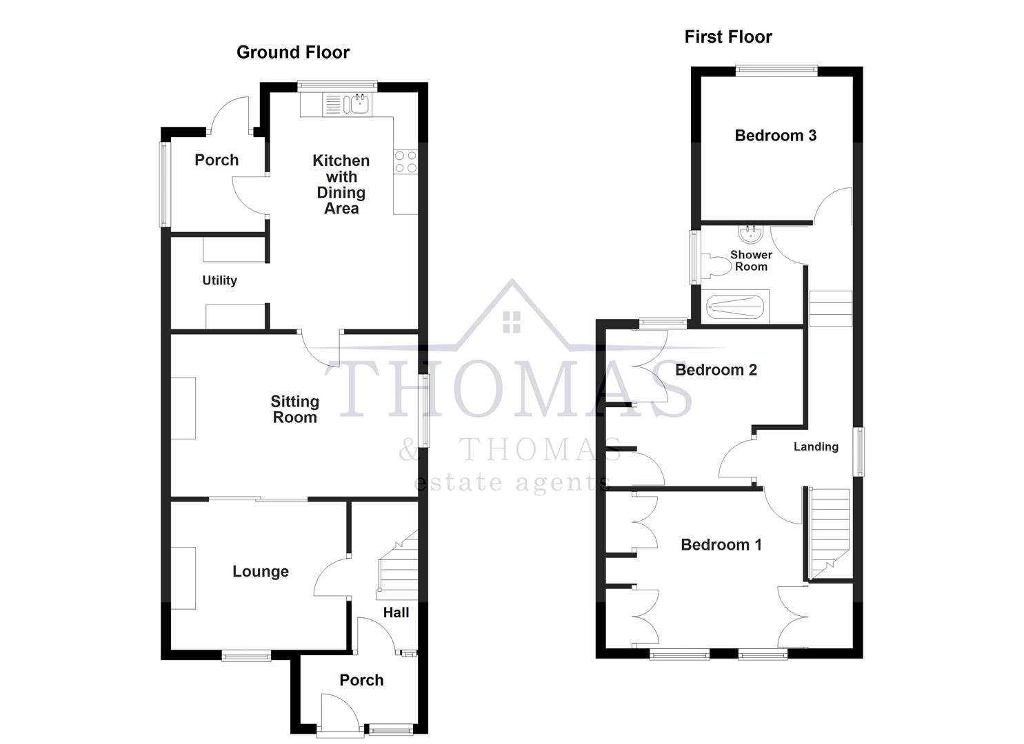 Floorplan for Bryn Road, Penygroes