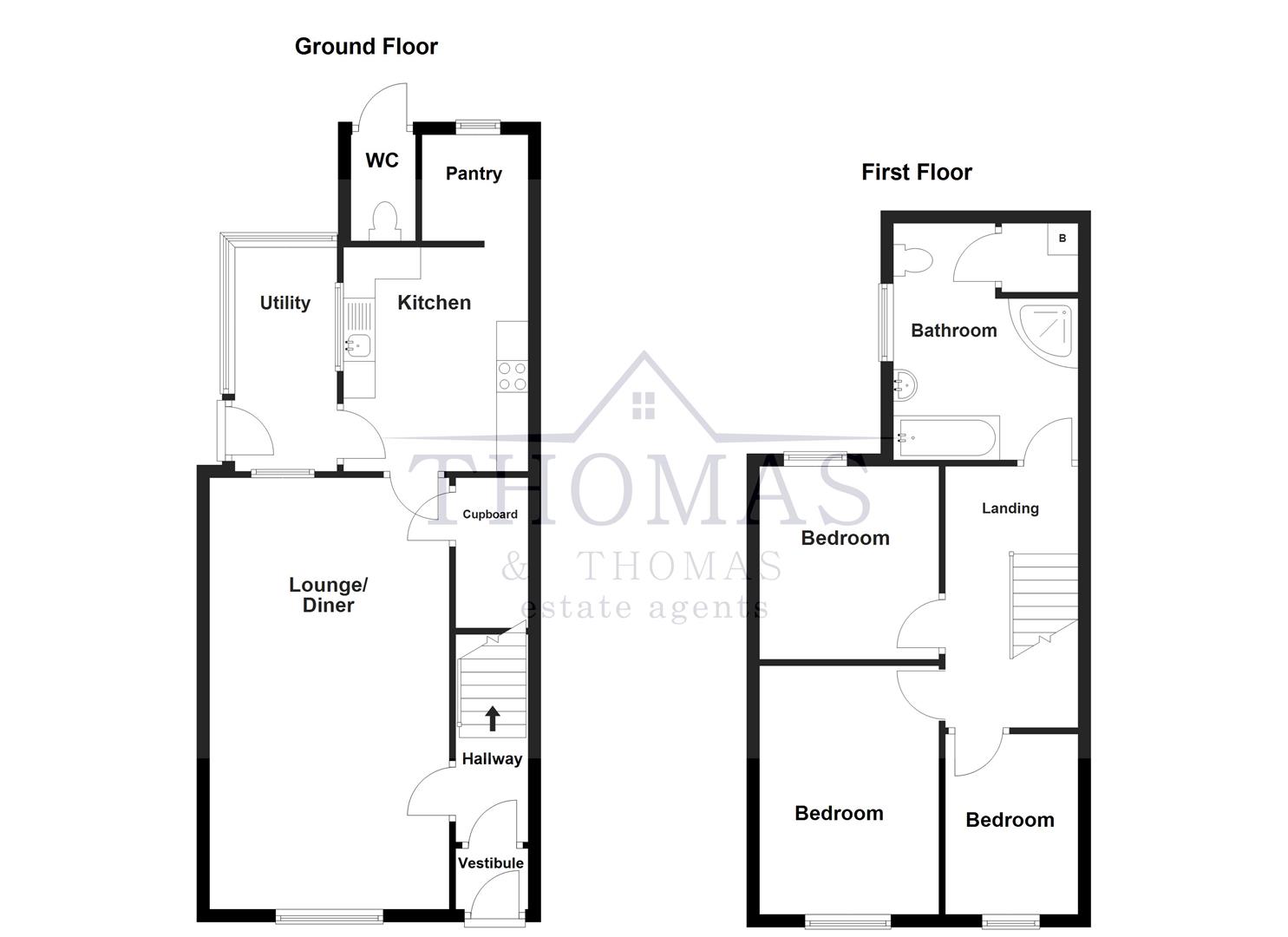 Floorplan for Penybanc Road, Ammanford